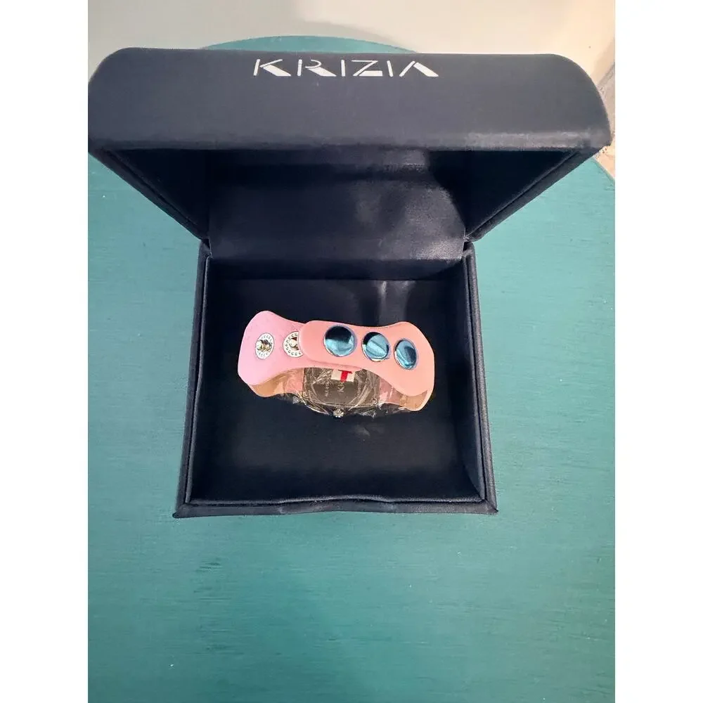 Vintage Y2K Krizia pink and silver watch New